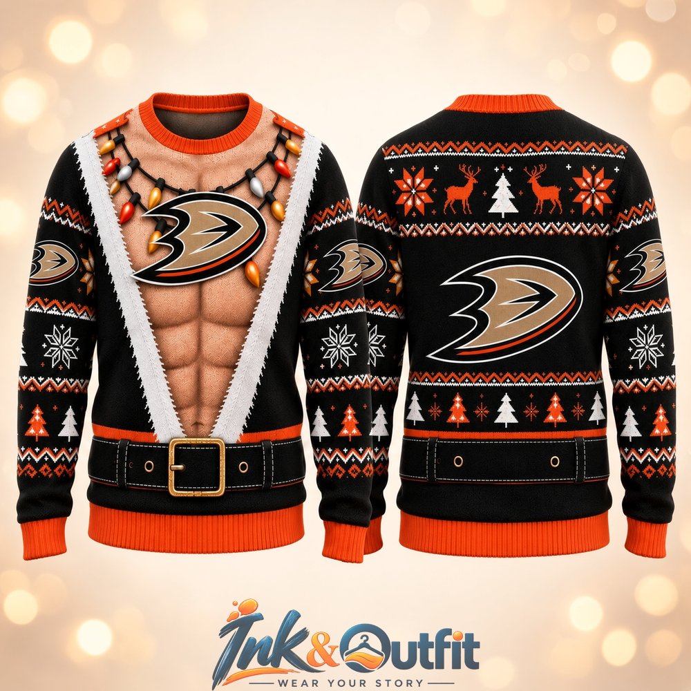 Anaheim Ducks Funny Body Ugly Christmas Sweater
