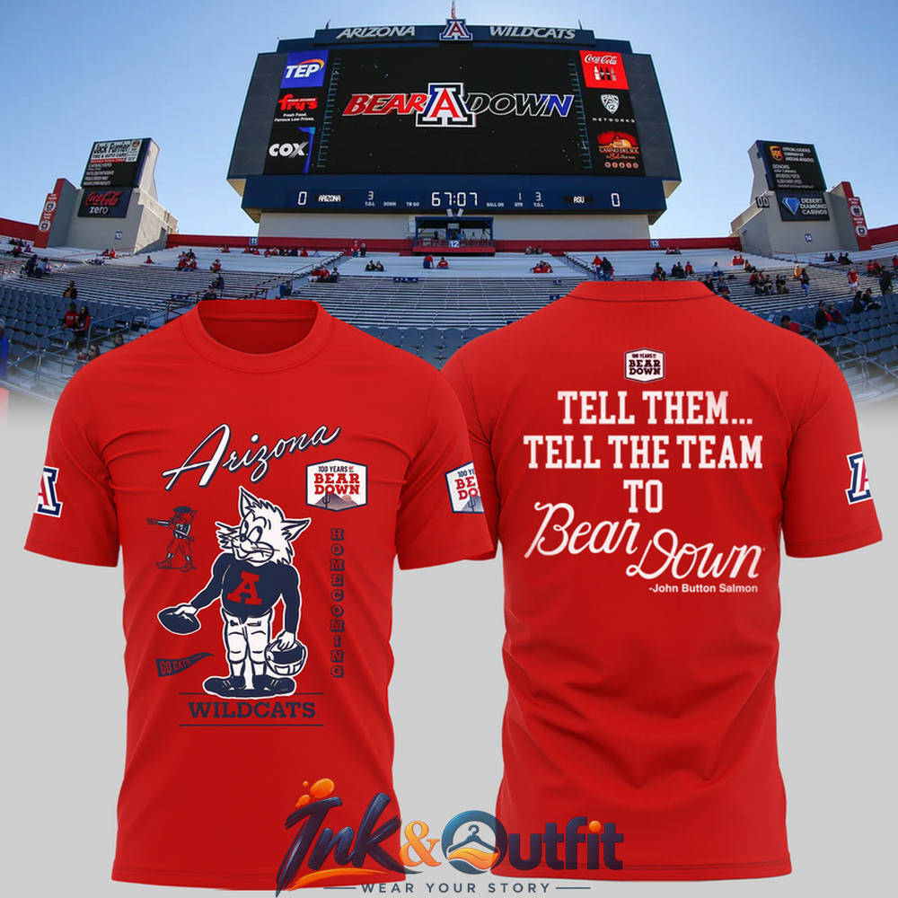 Arizona Wildcats 100 Years Bear Down T-Shirt 1926-2026