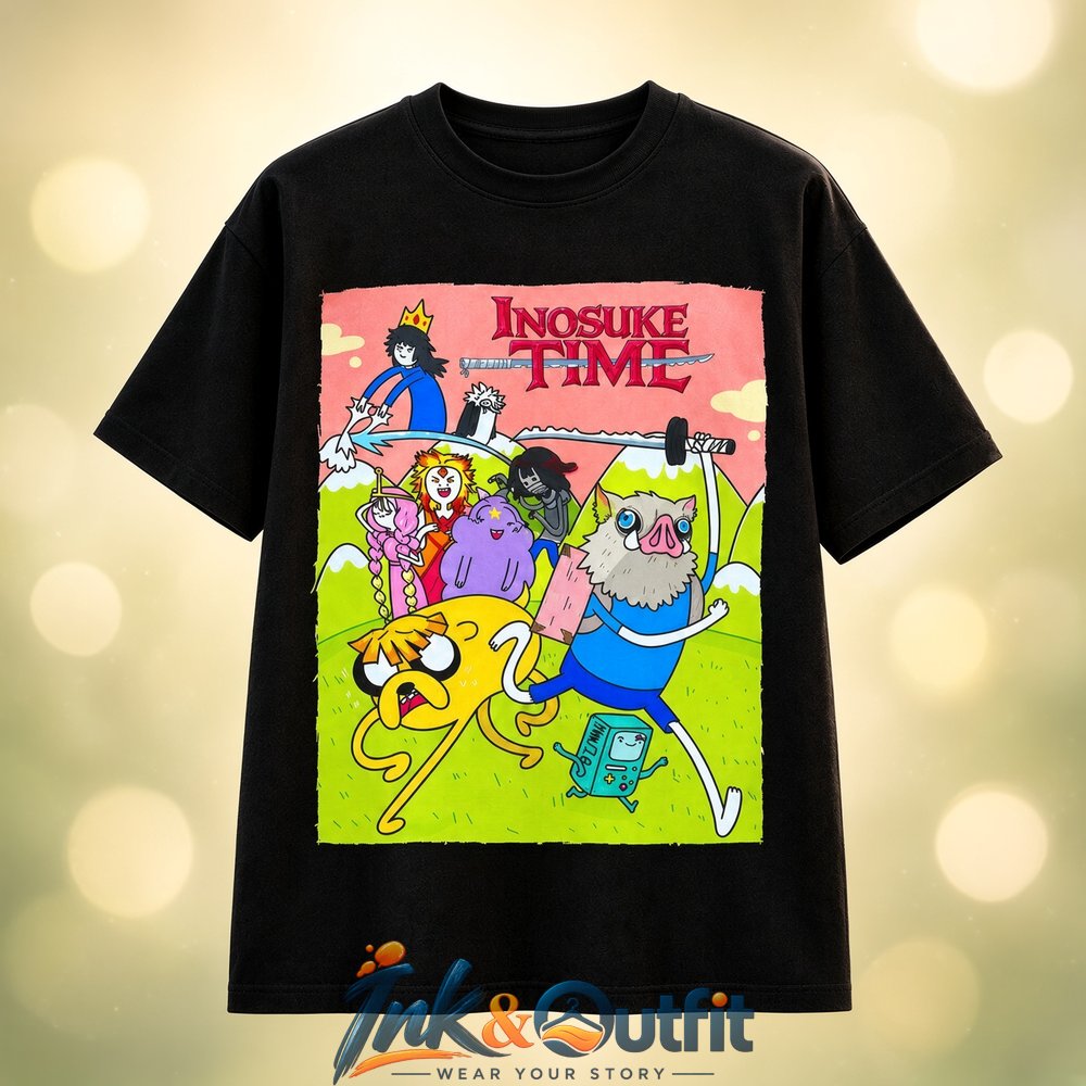 Demon Slayer x Adventure Time Inosuke Shirt