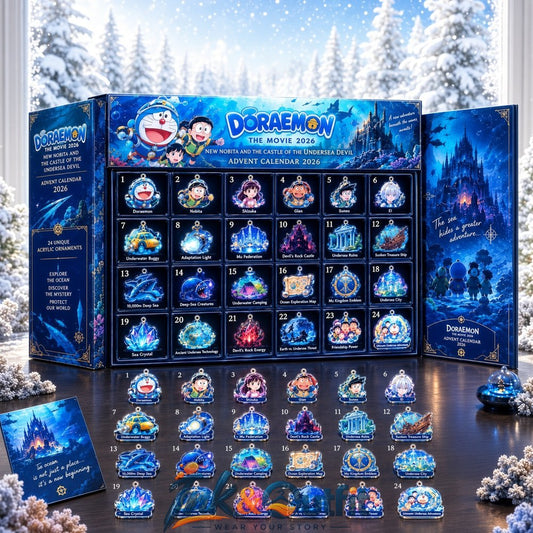 Doraemon The Movie 2026 Nobita and the Castle of the Undersea Devil Advent Calendar 24 Unique Acrylic Ornaments for Anime Fans