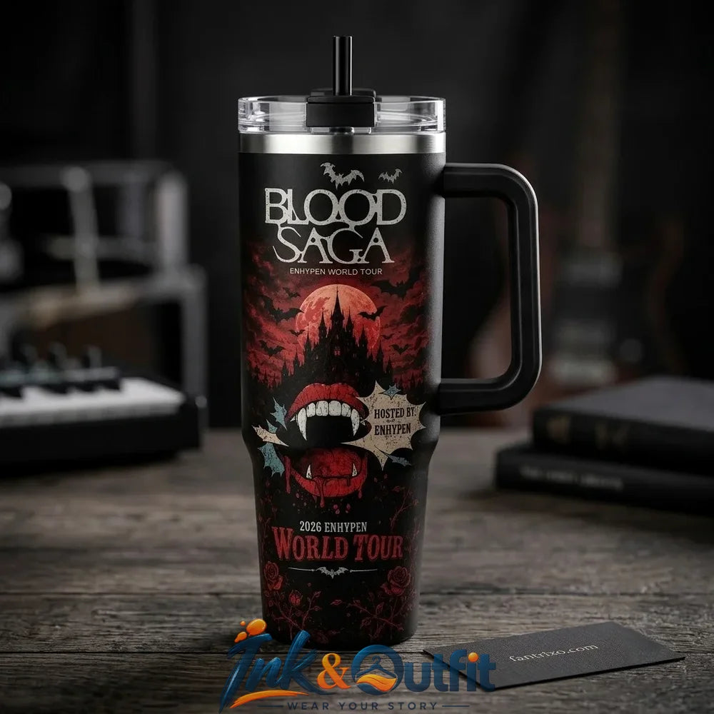 ENHYPEN Blood Saga World Tour 2026 Tumbler With Handle – InkAndOutfit