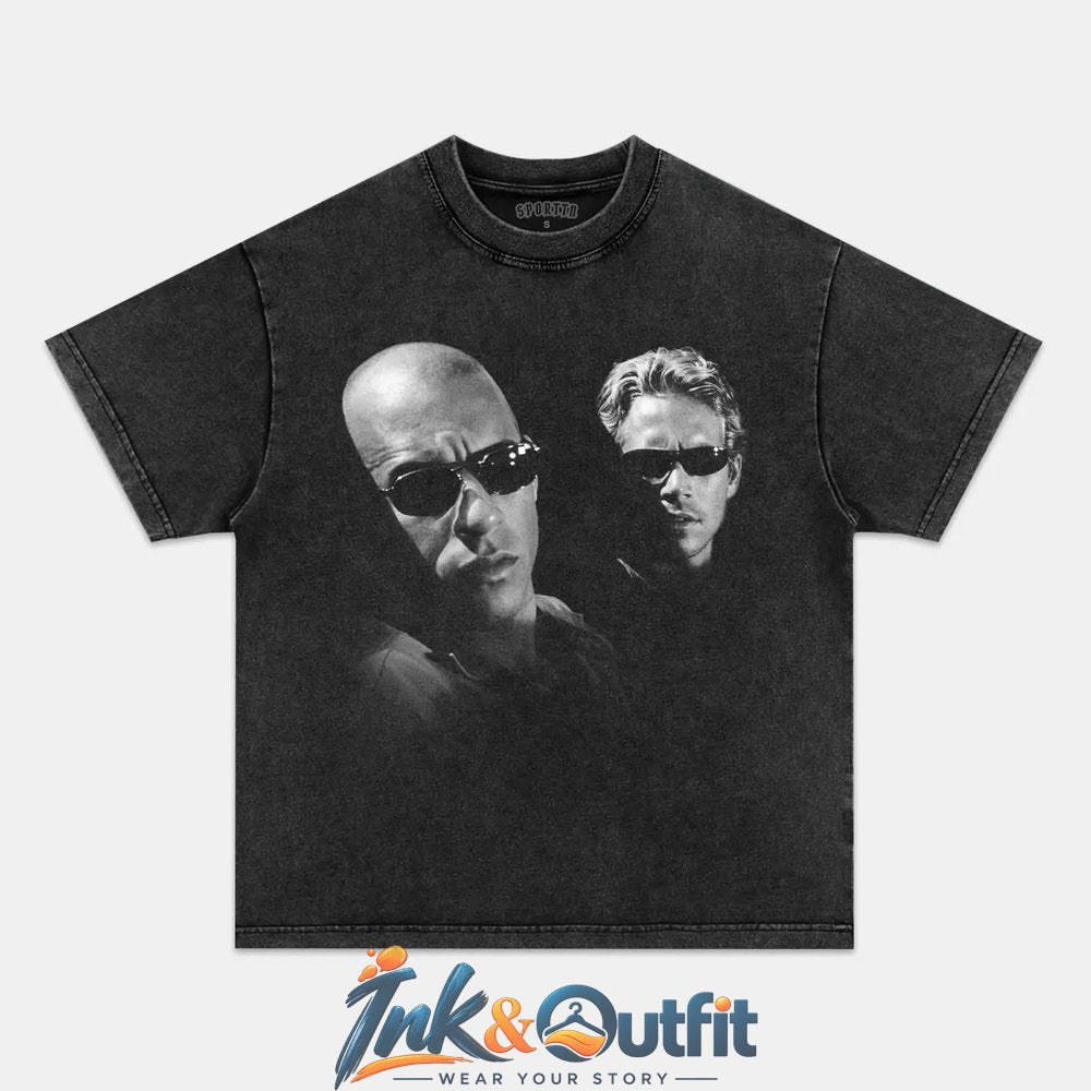 Fast and Furious Dom and Brian Vintage T Shirt