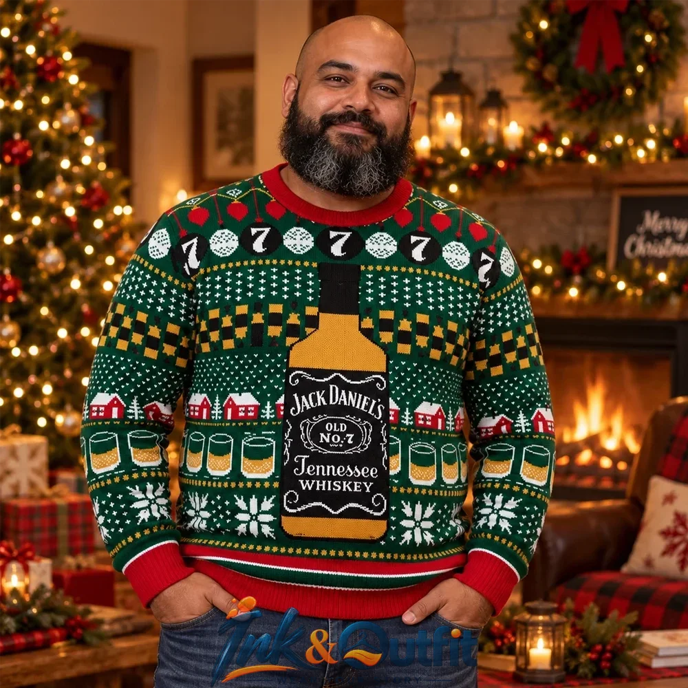 Jack Daniels Tennessee 2026 Ugly Christmas Sweater