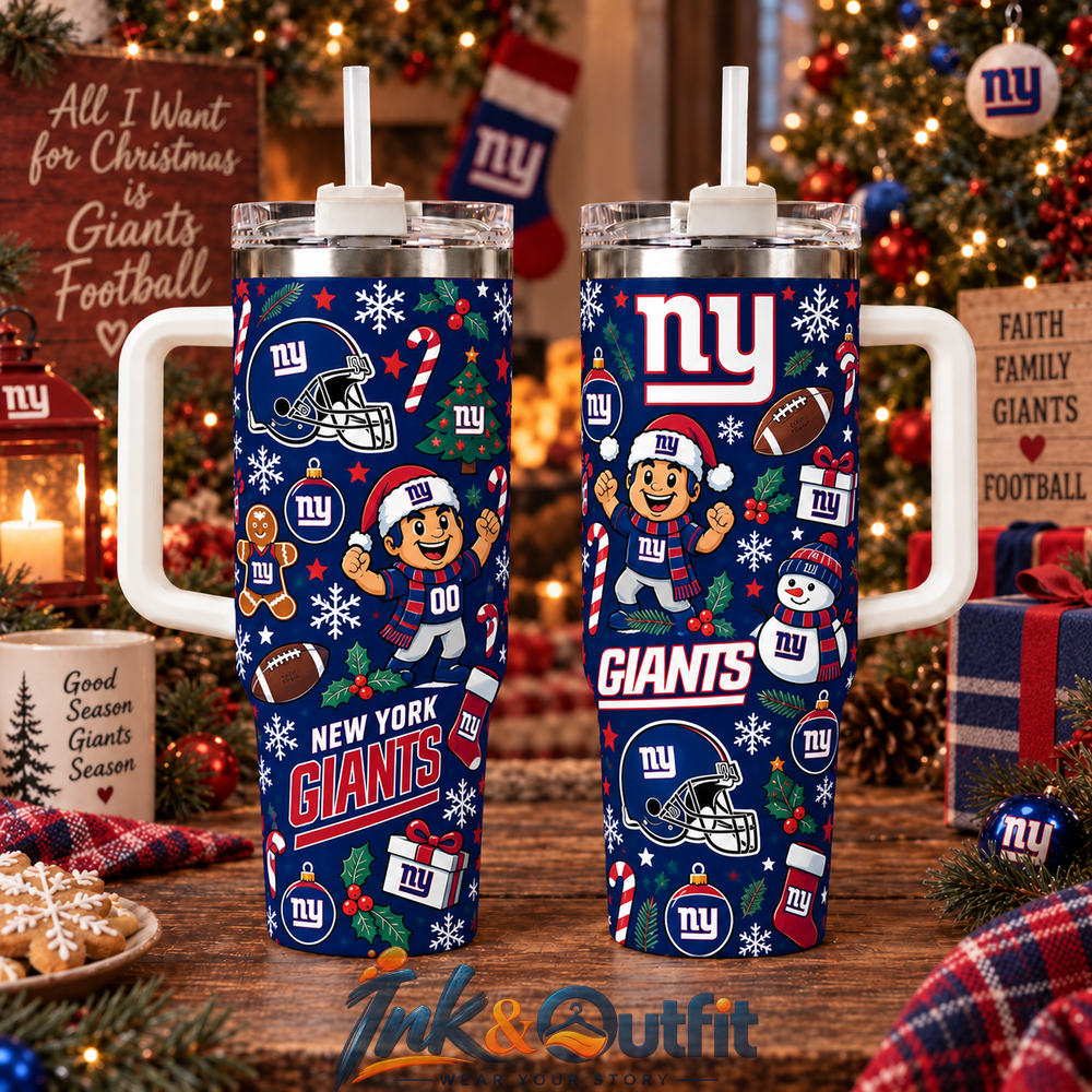 New York Giants Christmas Tumbler 40oz