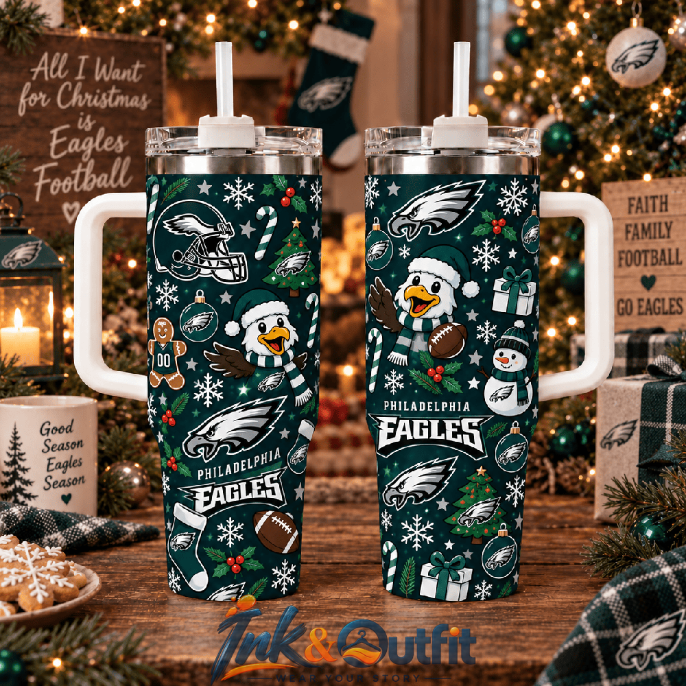 Philadelphia Eagles Christmas Tumbler 40oz