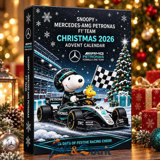 Snoopy Mercedes AMG Petronas Christmas 2026