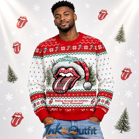The Rolling Stones Merry Stonesmas 2026 Ugly Christmas Sweater