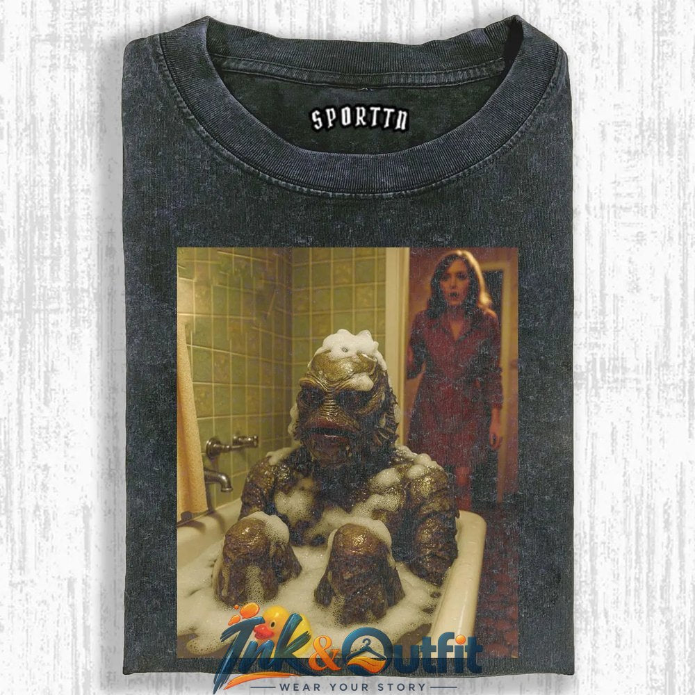 The Shape of Water Amphibian Man Bubble Bath T Shirt