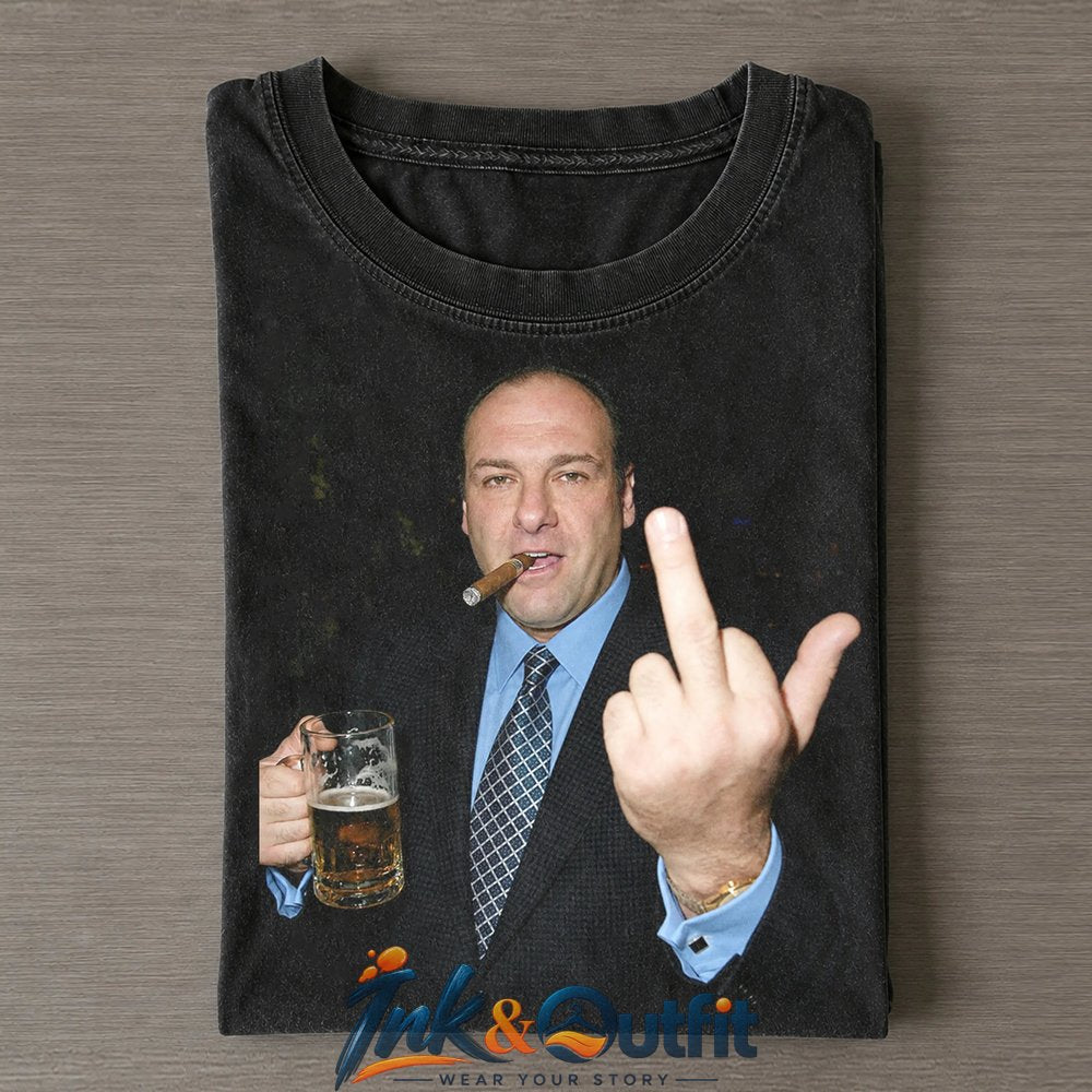 The Sopranos Tony Soprano Cigar Middle Finger T Shirt