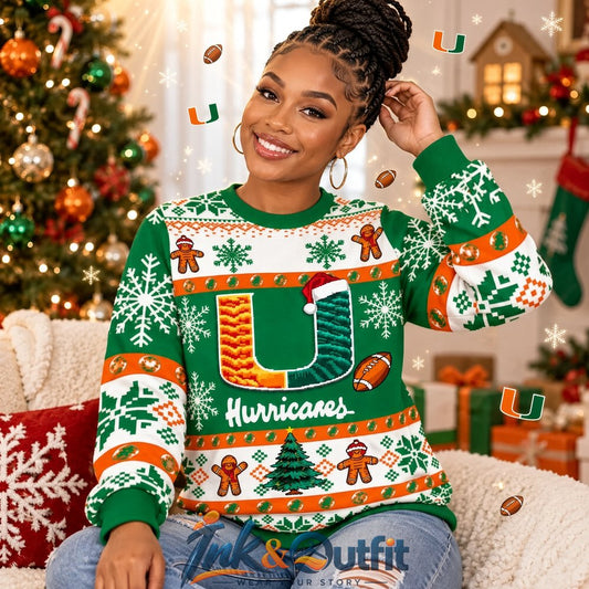 They Not Like Us Miami Hurricanes Ugly Christmas Sweater