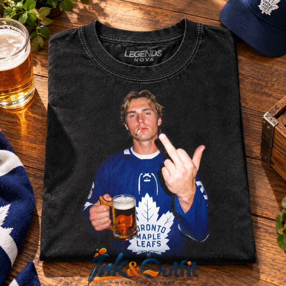 Toronto Maple Leafs Hockey Beer Drinking Funny Fan Vintage T Shirt
