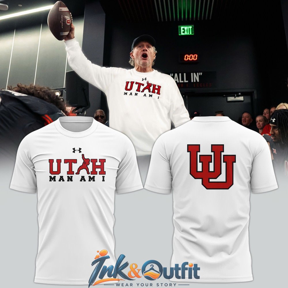 Utah Utes Utah Man Am I White T Shirt
