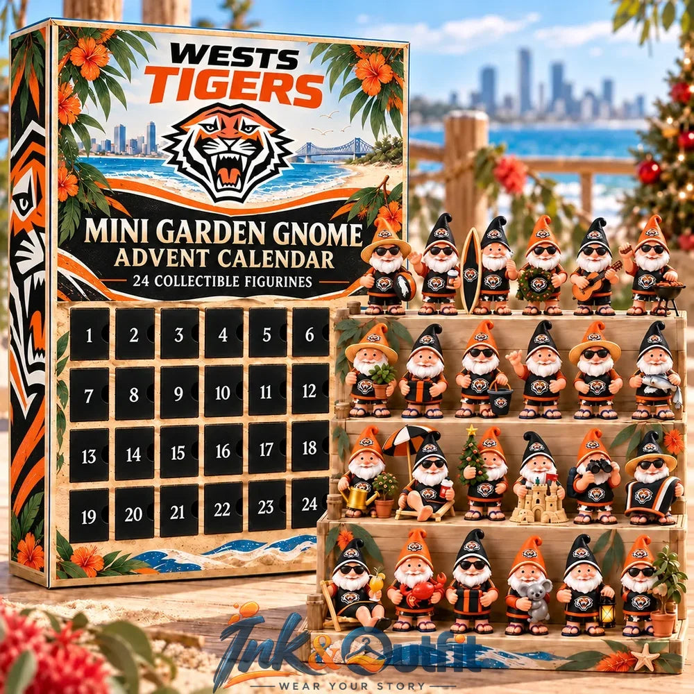 Wests Tigers NRL Mini Garden Gnome Advent Calendar Calendar 2026