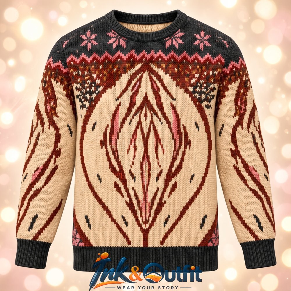 Abstract Feminine Art Christmas Ugly Sweater 2026