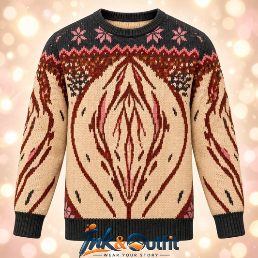 Abstract Feminine Art Christmas Ugly Sweater 2026