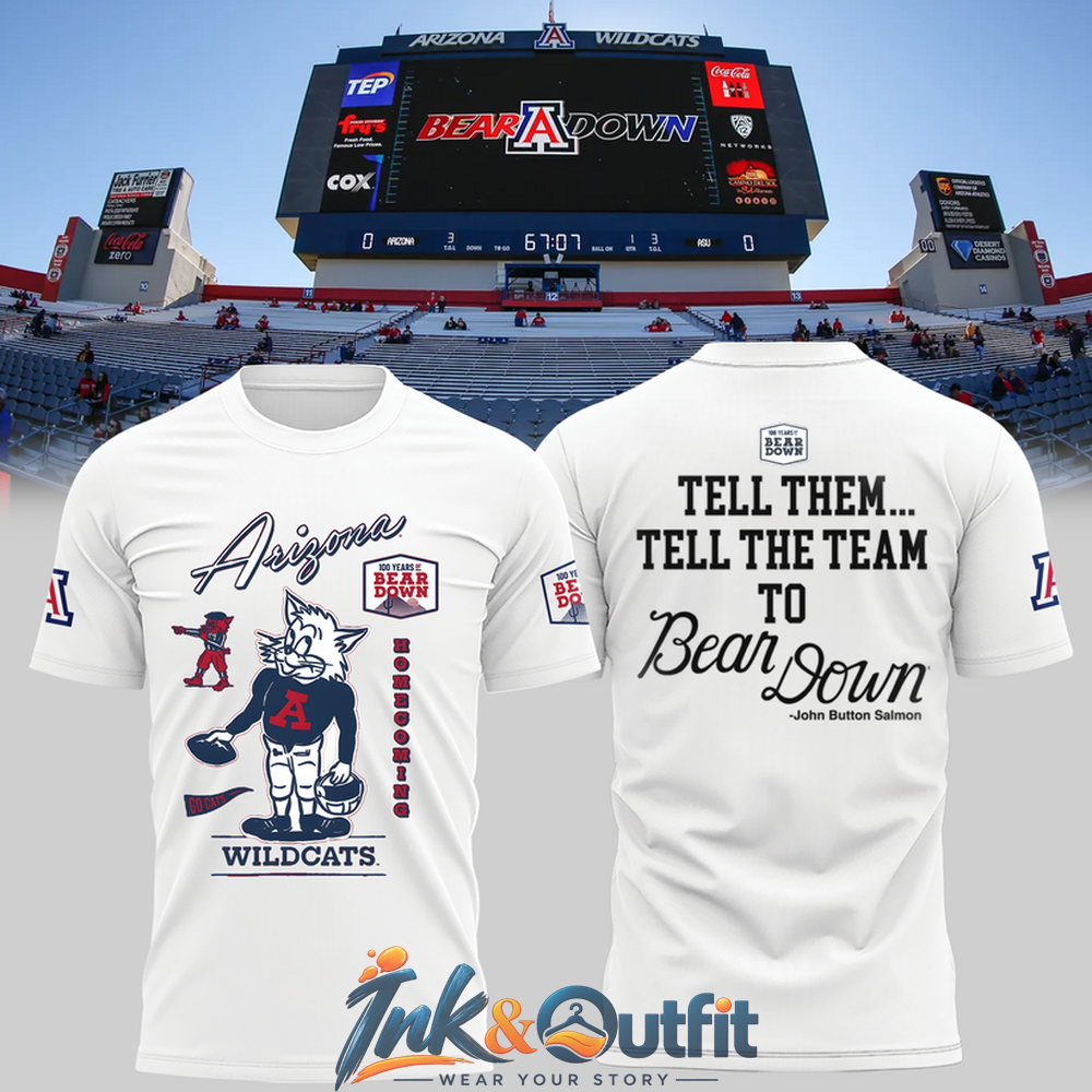 Arizona Wildcats 100 Years Bear Down T-Shirt 1926-2026