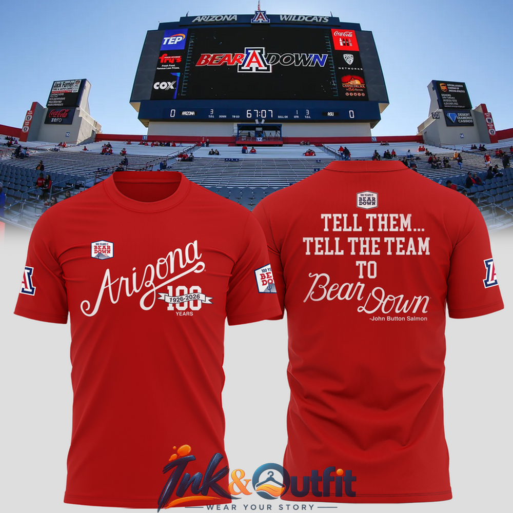 Arizona Wildcats 100 Years Bear Down T-Shirt 1926-2026