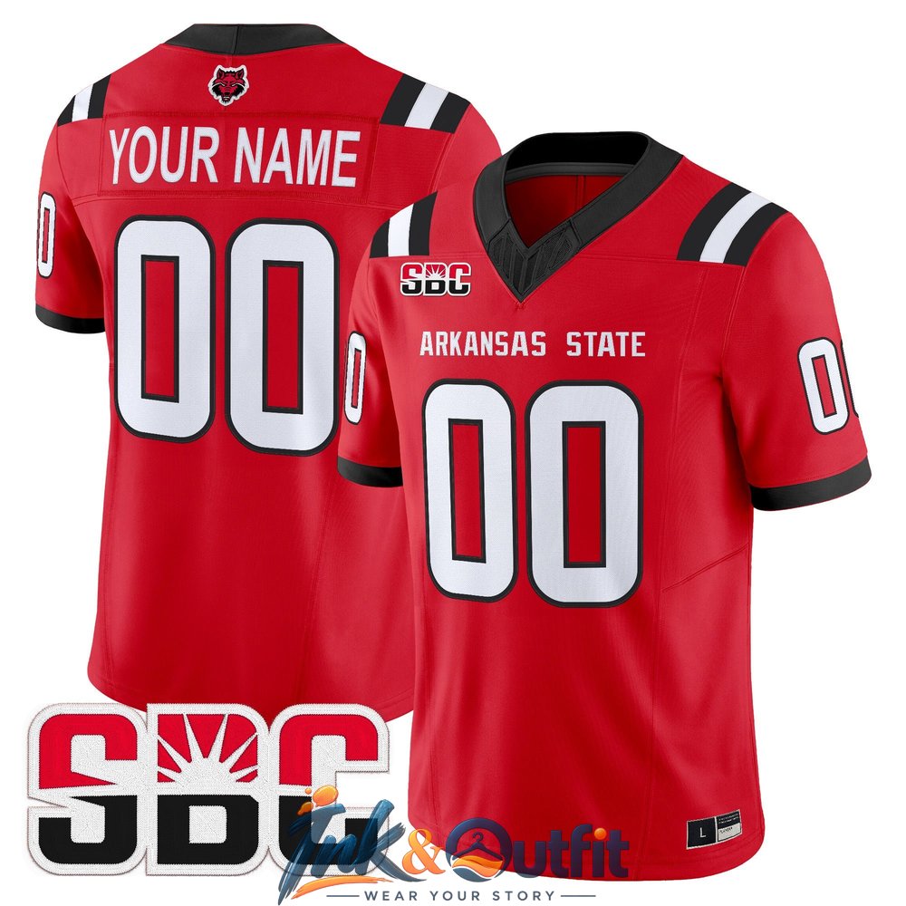 Arkansas State Red Wolves 2026 Custom Football Jersey - Stitched