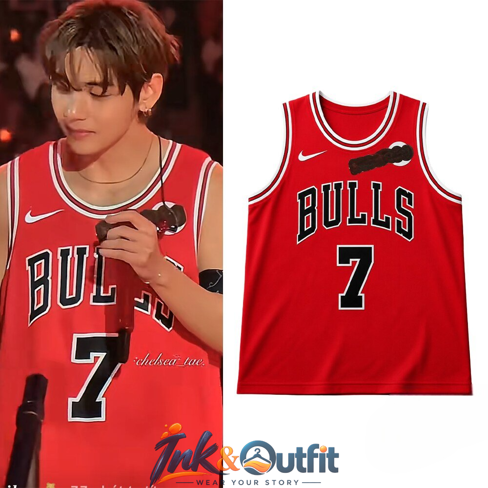BTS Taehyung Bulls 7 Basketball Jersey