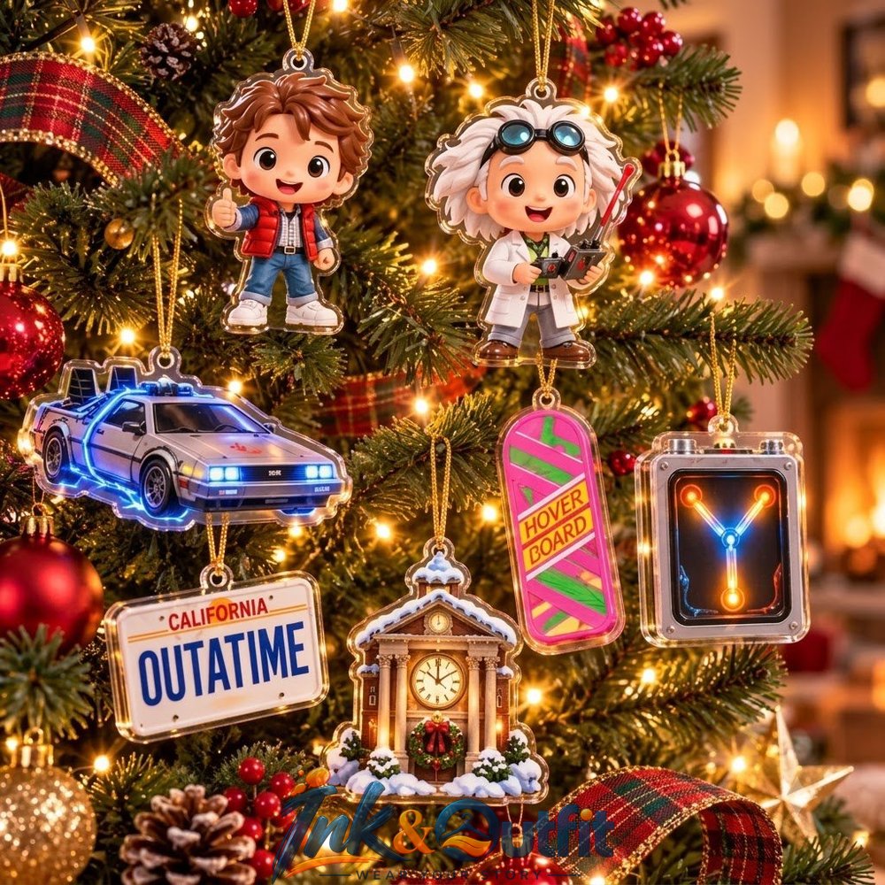 Back to the Future Advent Calendar 2026 24 Days Collectible Acrylic Christmas Ornaments Movie Inspired Countdown Gift Box