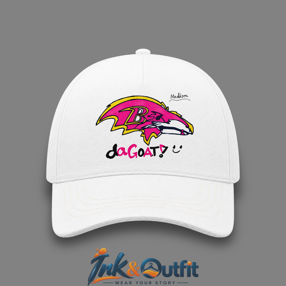 Baltimore Ravens DaGoat White Football Cap