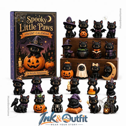 Black Cat Spooky Little Paws Halloween Advent Calendar Calendar