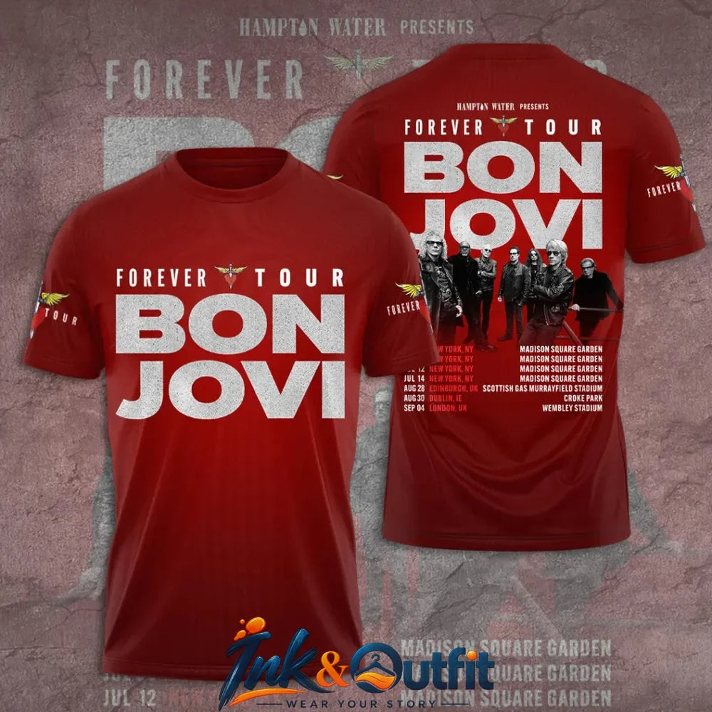 Bon Jovi Forever Tour 2026 Limited Edition T-Shirt – Tour Dates Collection