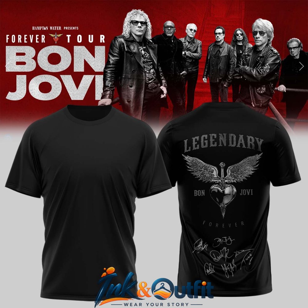 Bon Jovi Forever Tour 2026 Official Signature Collection T-Shirt