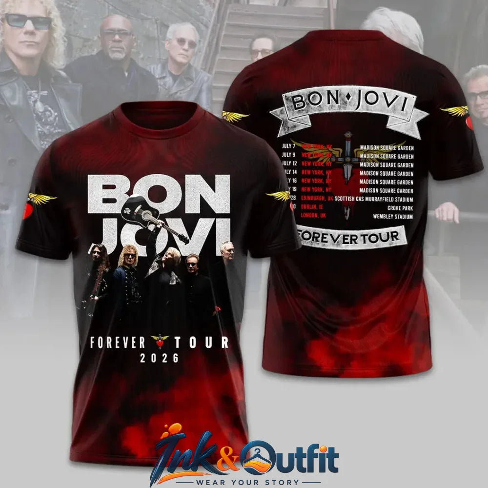 Bon Jovi Forever Tour Concert T-Shirt 2026