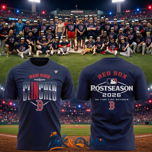 Boston Red Sox 2026 Postseason Clinched T-Shirt –