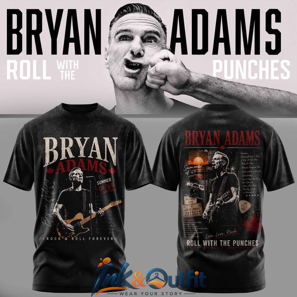 Bryan Adams Roll With The Punches Vintage T Shirt