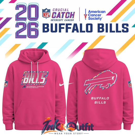 Buffalo Bills Pink Crucial Catch Hoodie 2026