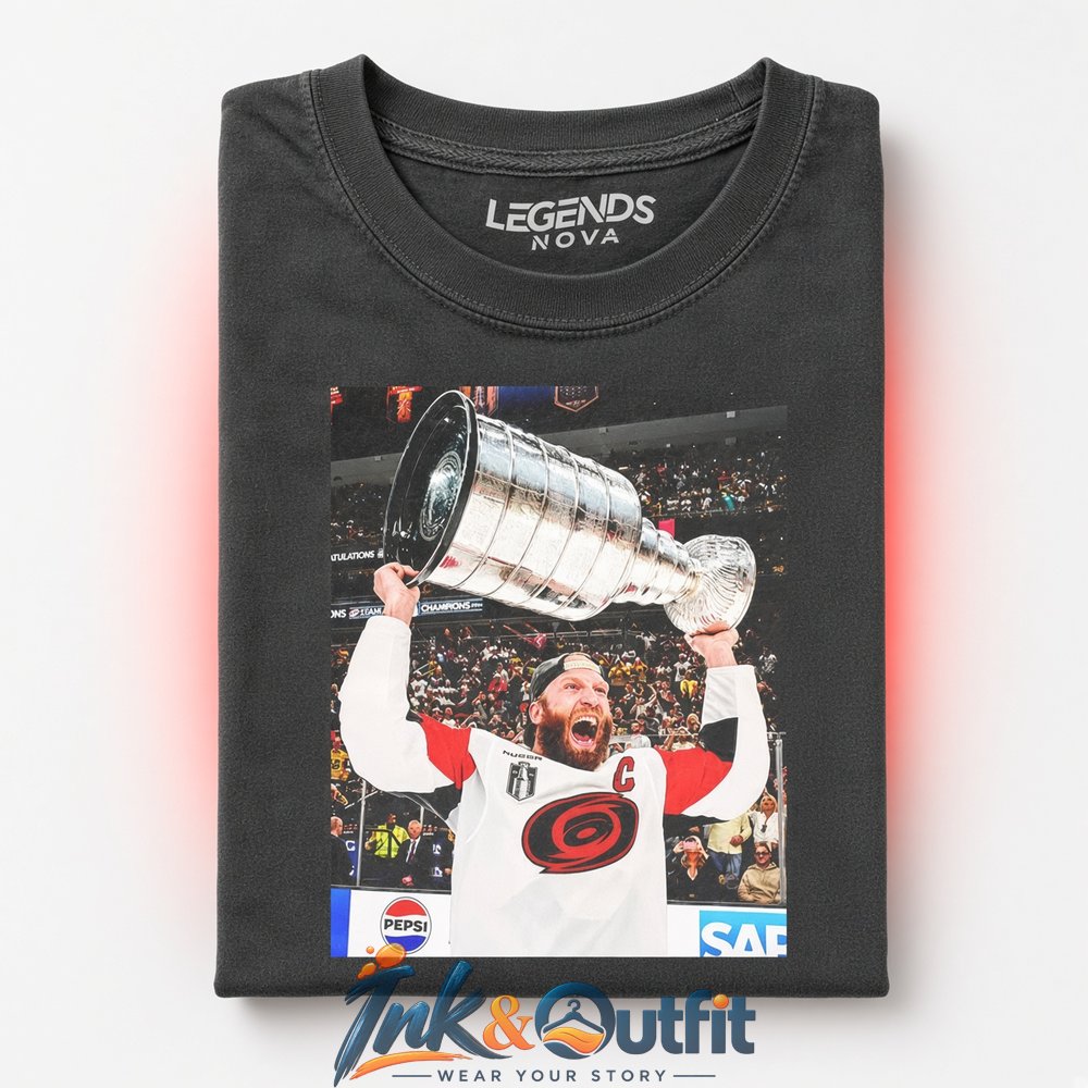 Carolina Hurricanes x Jordan Staal Lifting 2026 Stanley Cup T-Shirt  NHL Championship Celebration Graphic Tee