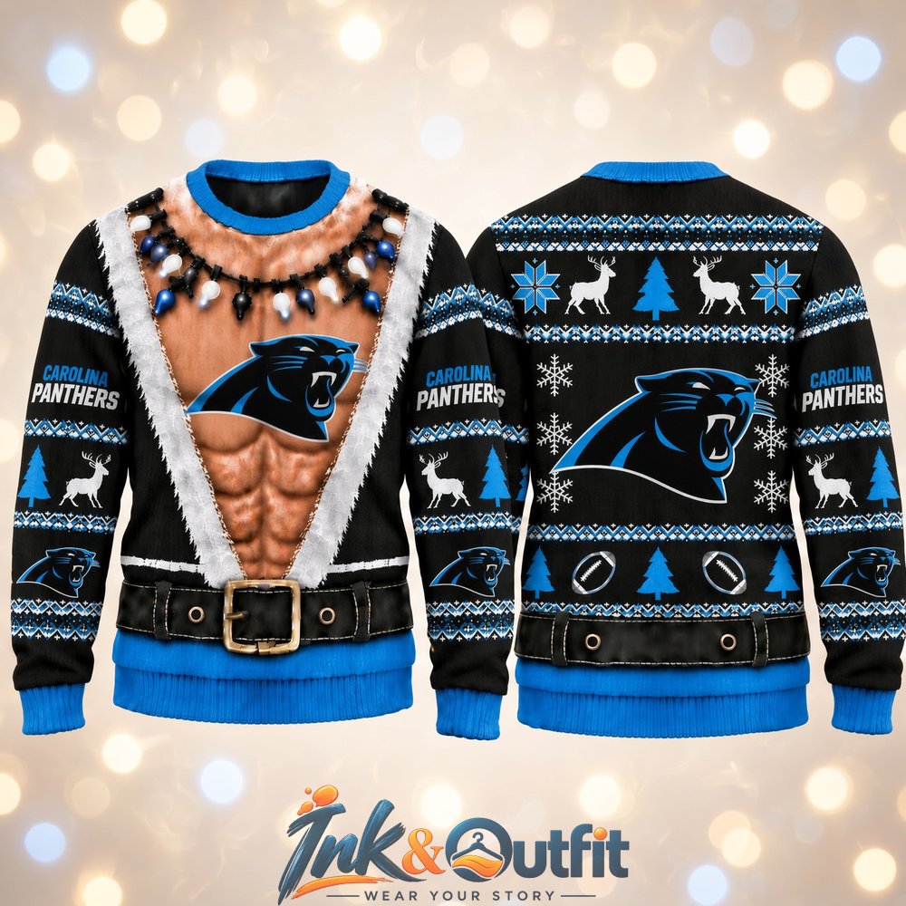 Carolina Panthers Funny Body Ugly Christmas Sweater
