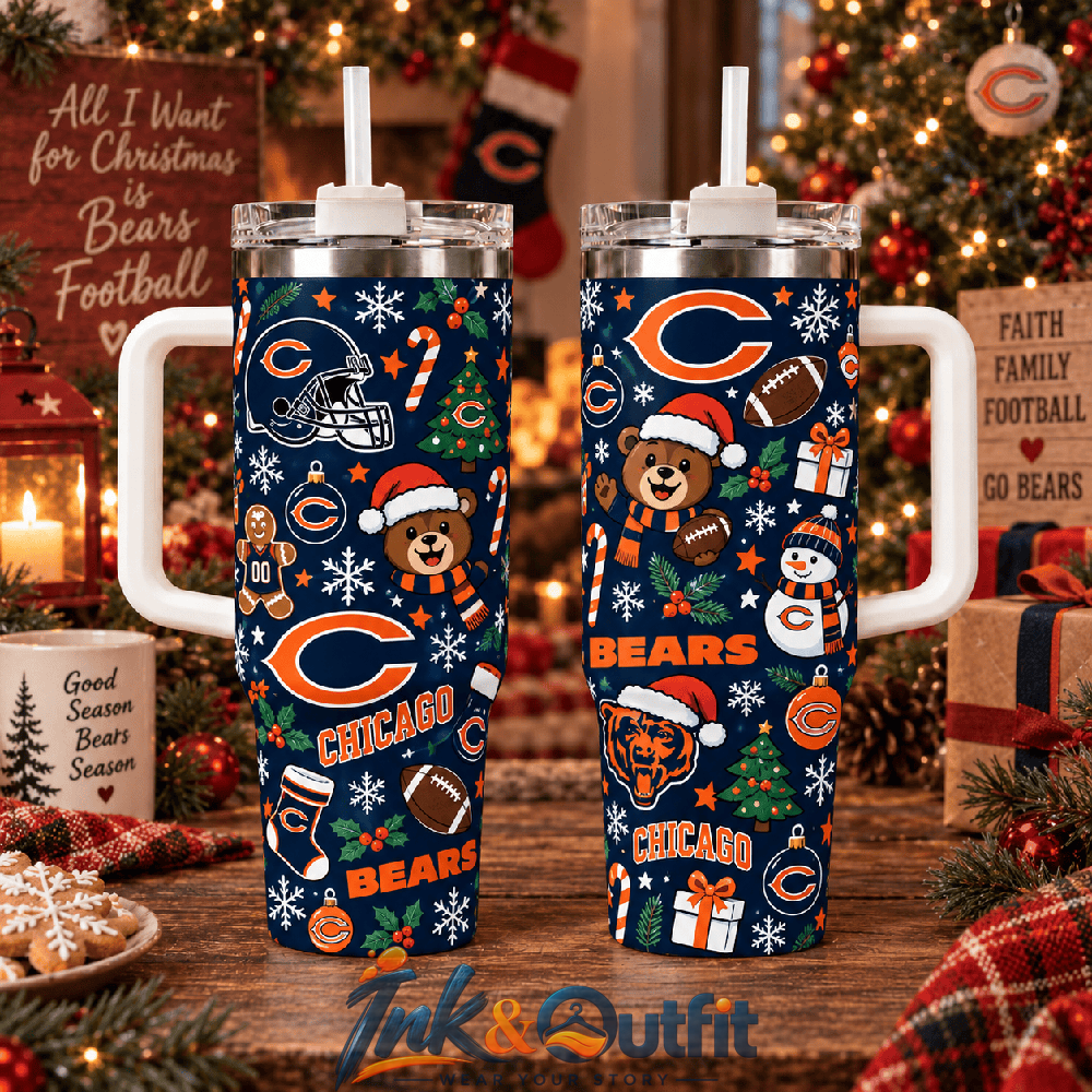 Chicago Bears Football Holiday Tumbler Gift For Fans