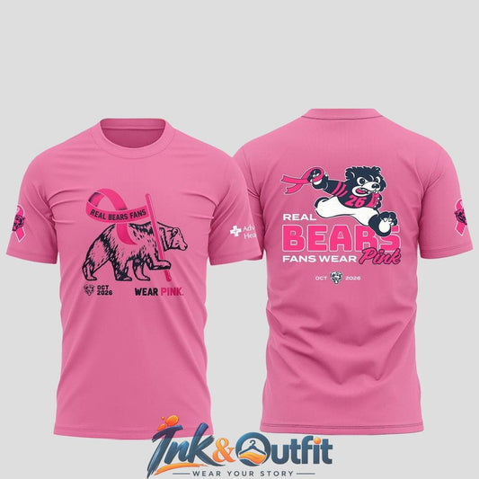 Chicago Bears Real Fans Wear Pink 2026 T-Shirt
