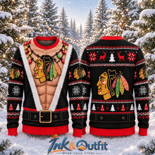 Chicago Blackhawks Funny Body Ugly Christmas Sweater