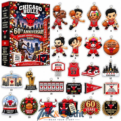 Chicago Bulls 60th Anniversary Holiday 2026 Advent Calendar