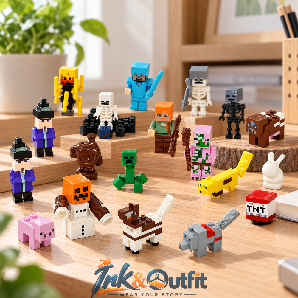 Christmas Building Blocks Advent Calendar 24 Day Countdown Pixel Character Figures Kids Holiday Gift
