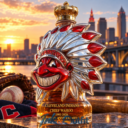 Cleveland Indian Chief Wahoo 125th Anniversary 2026 Bottle