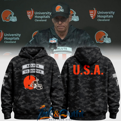 Coach Todd Monken Cleveland Browns Salute to Service 2026 Hoodie