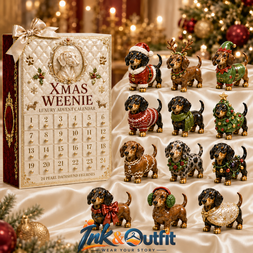Collectible Dog Figurine Christmas Countdown Advent Calendar