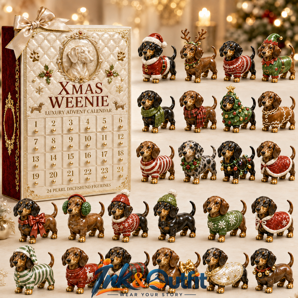 Collectible Dog Figurine Christmas Countdown Advent Calendar