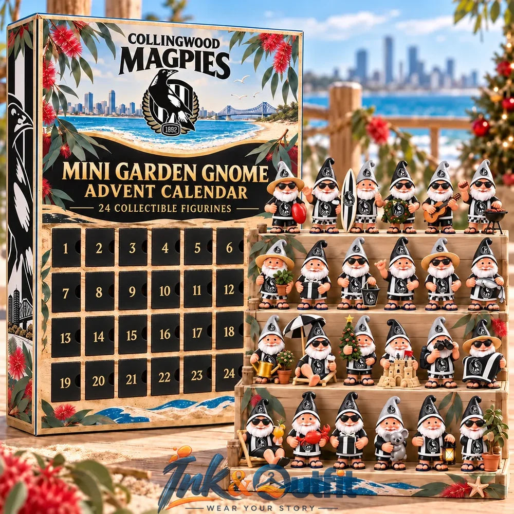 Collingwood Magpies AFL Mini Garden Gnome Advent Calendar