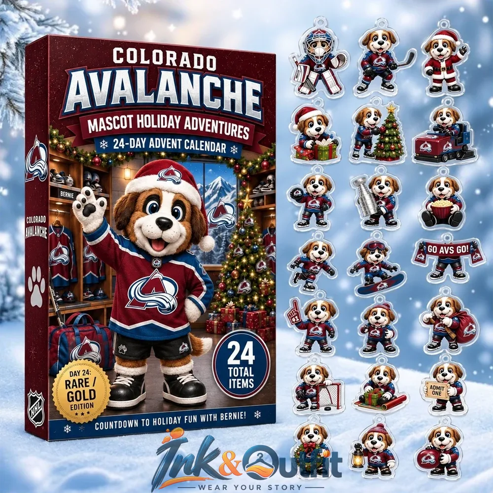 Colorado Avalanche Holiday Advent Calendar 24 Mascot Collectibles Christmas Gift for Hockey Fans