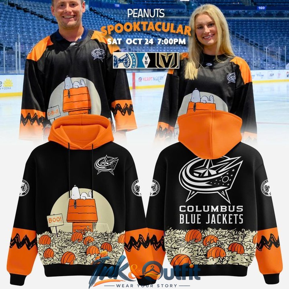 Columbus Blue Jackets x Peanuts Spooktacular Halloween Hoodie