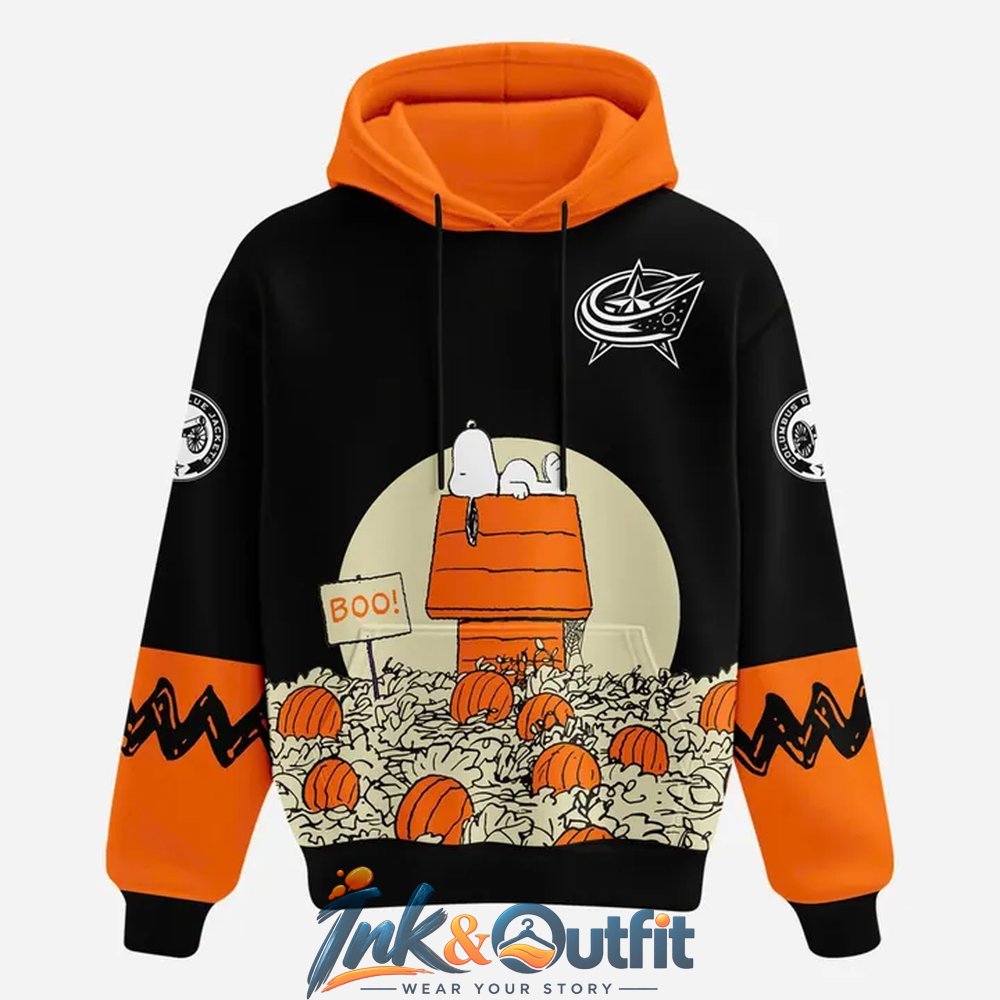 Columbus Blue Jackets x Peanuts Spooktacular Halloween Hoodie