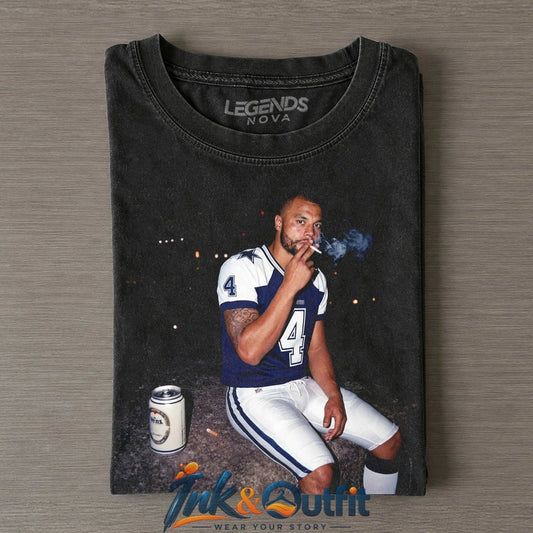 Dallas Cowboys Dak Prescott Smoking T Shirt