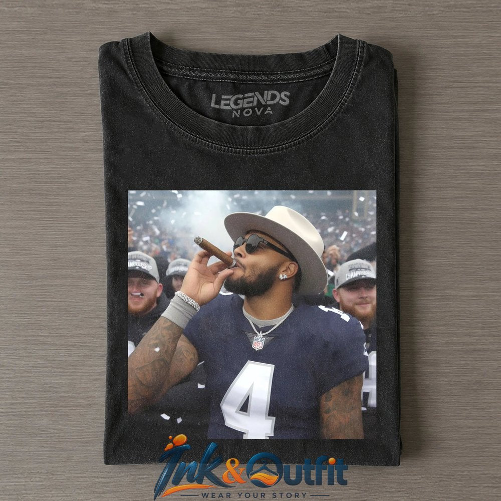Dallas Cowboys Dak Prescott Smoking T Shirt