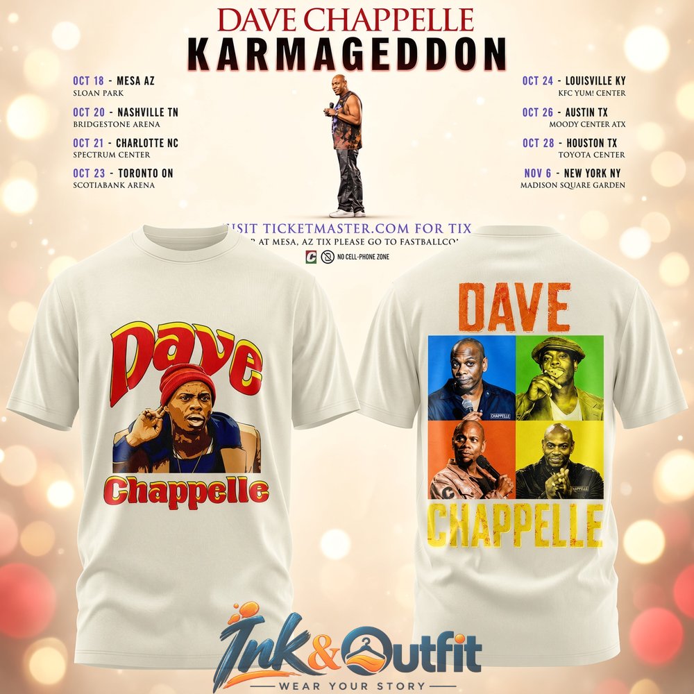 Dave Chappelle Karmageddon North America Premium Shirt  Official Comedy Tour Merch for Fans